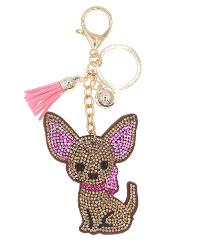 Chihuahua Puffer Key Chain-Apparel & Accessories > Handbag & Wallet Accessories > Keychains-Quinn's Mercantile
