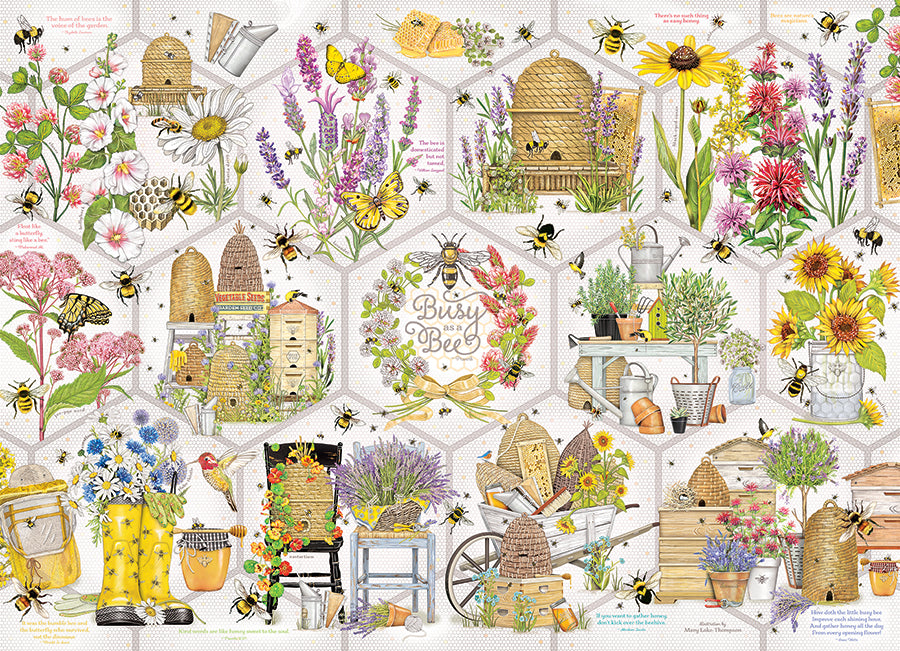 Busy as a Bee Puzzle-Toys & Games > Puzzles > Jigsaw Puzzles-Quinn's Mercantile