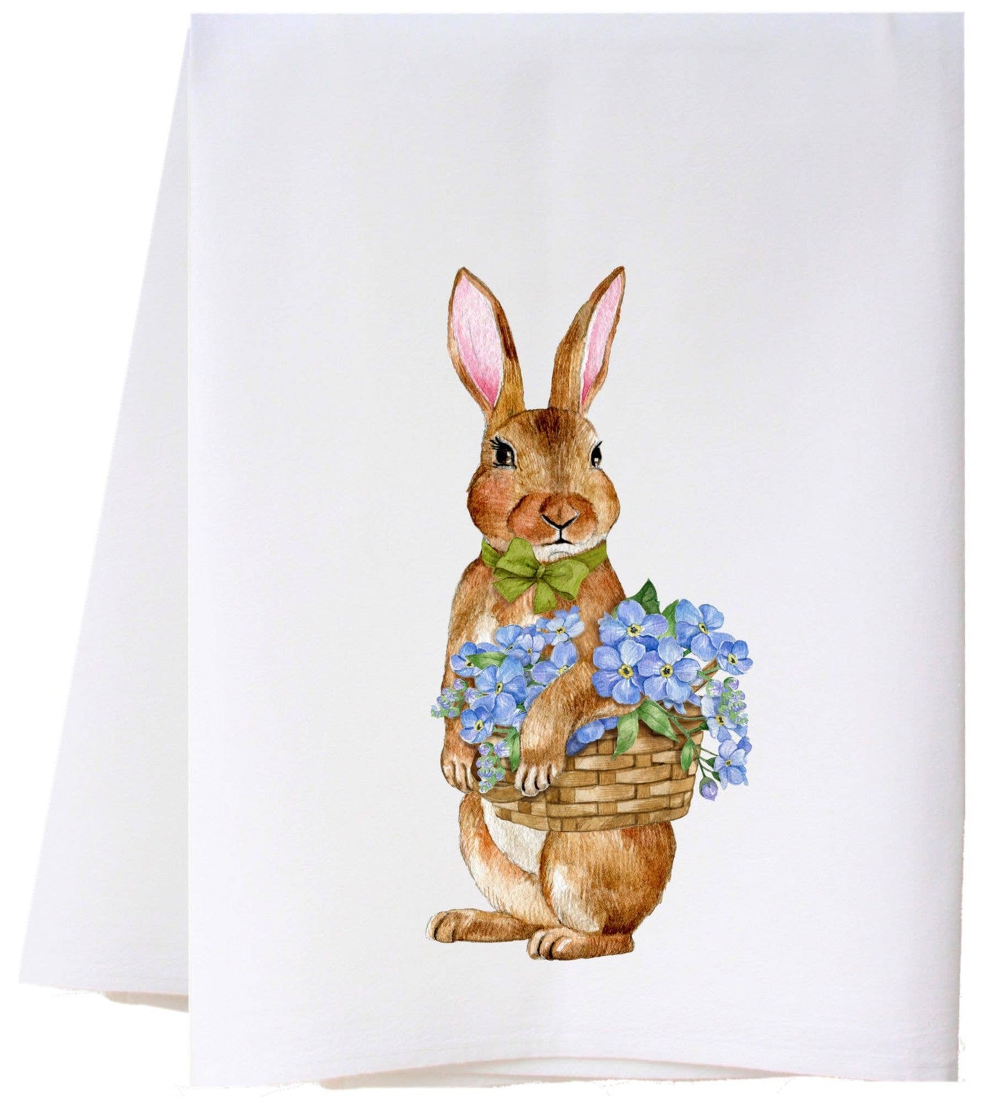 Bunny and Flower Basket Towel