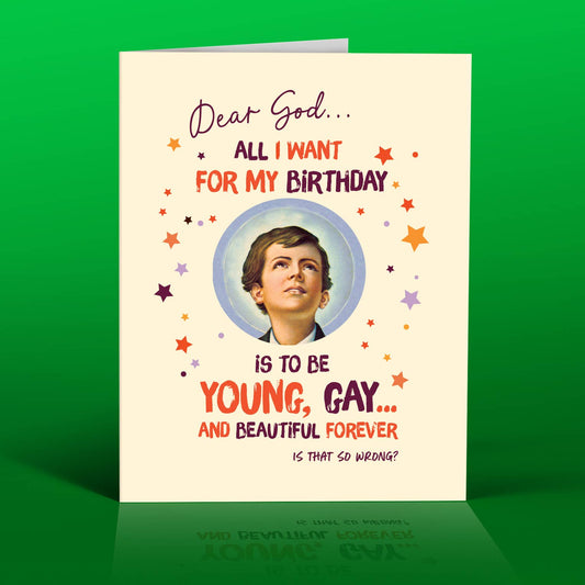 Gay Forever Birthday Greeting Card-greeting cards > Arts & Entertainment > Party & Celebration > Gift Giving > Greeting & Note Cards-Quinn's Mercantile