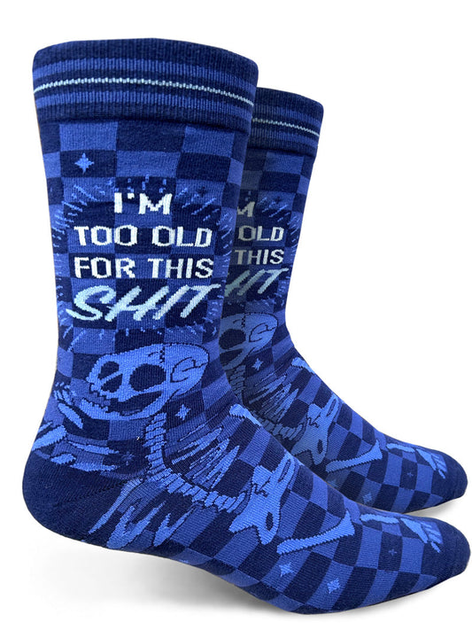 I’m Too Old For This Shit Mens Crew Socks-Apparel > Apparel & Accessories > Clothing > Underwear & Socks-Quinn's Mercantile