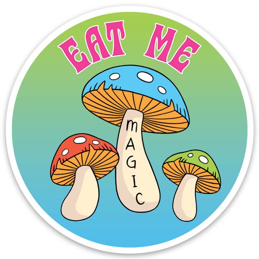 Magic Mushrooms Sticker-Decorative Stickers > Arts & Entertainment > Hobbies & Creative Arts > Arts & Crafts > Art & Crafting Materials > Embellishments & Trims > Decorative Stickers-Quinn's Mercantile