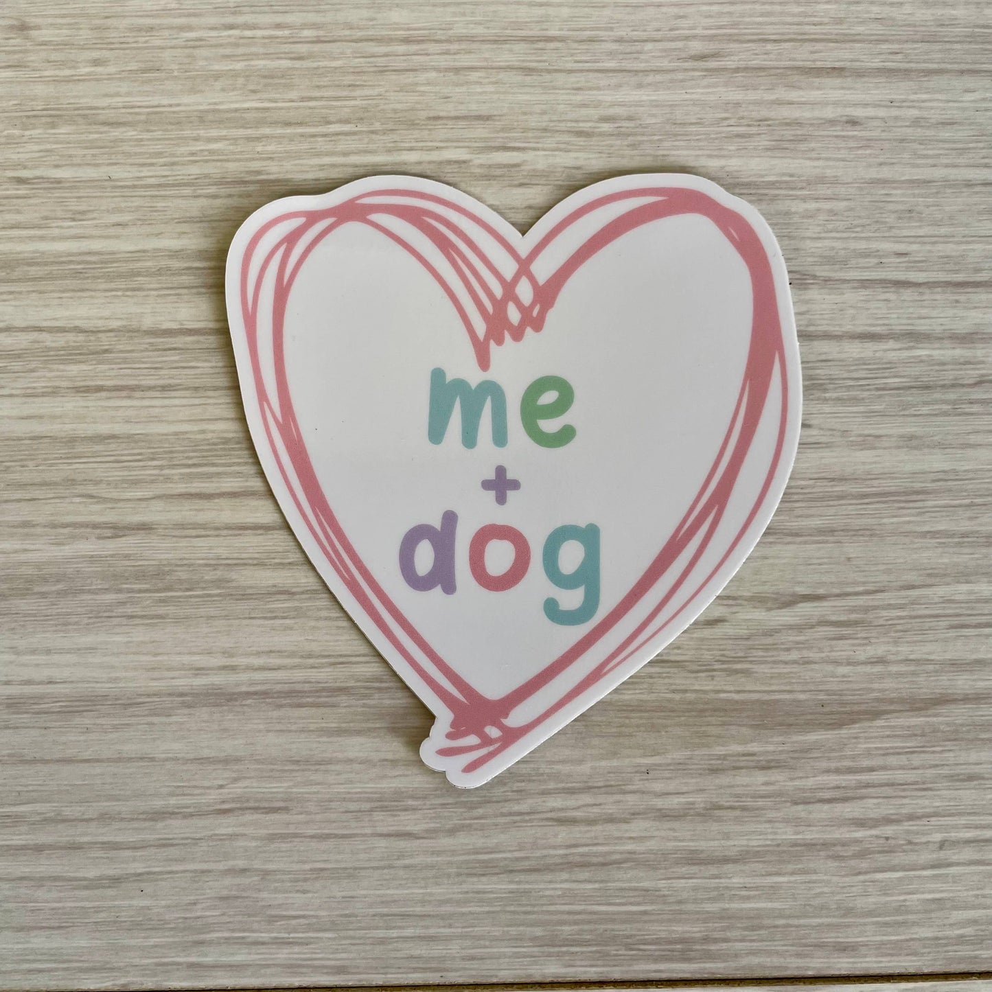 Me + Dog Sticker-Decorative Stickers > Arts & Entertainment > Hobbies & Creative Arts > Arts & Crafts > Art & Crafting Materials > Embellishments & Trims > Decorative Stickers-Quinn's Mercantile