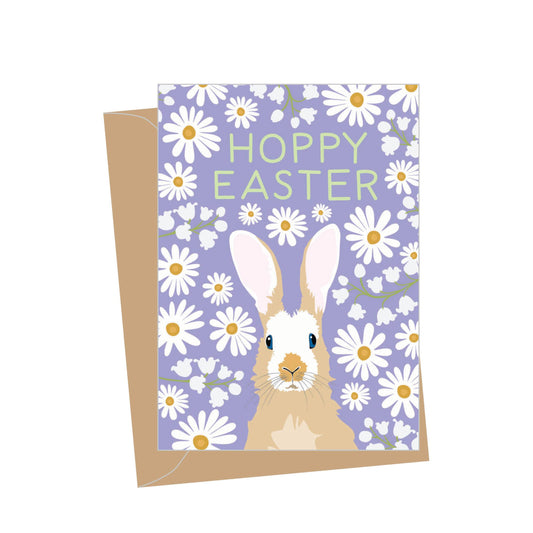 Hoppy Easter Rabbit Greeting Card-Greeting & Note Cards > Arts & Entertainment > Party & Celebration > Gift Giving > Greeting & Note Cards-Quinn's Mercantile