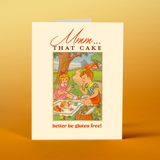 Gluten Free Cake Greeting Card-greeting cards > Arts & Entertainment > Party & Celebration > Gift Giving > Greeting & Note Cards-Quinn's Mercantile