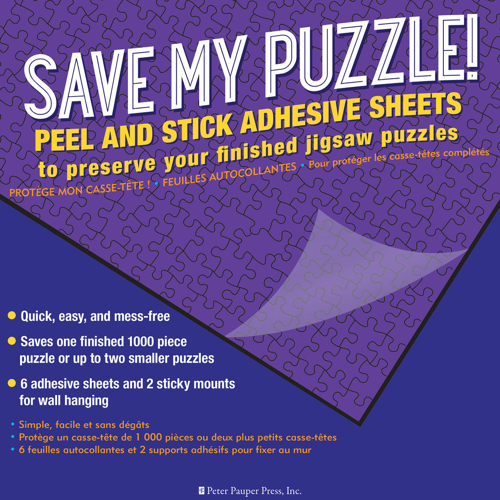 Save My Puzzle! Peel and Stick Adhesive Sheets-Games and Puzzles > Toys & Games > Puzzles > Jigsaw Puzzles-Quinn's Mercantile