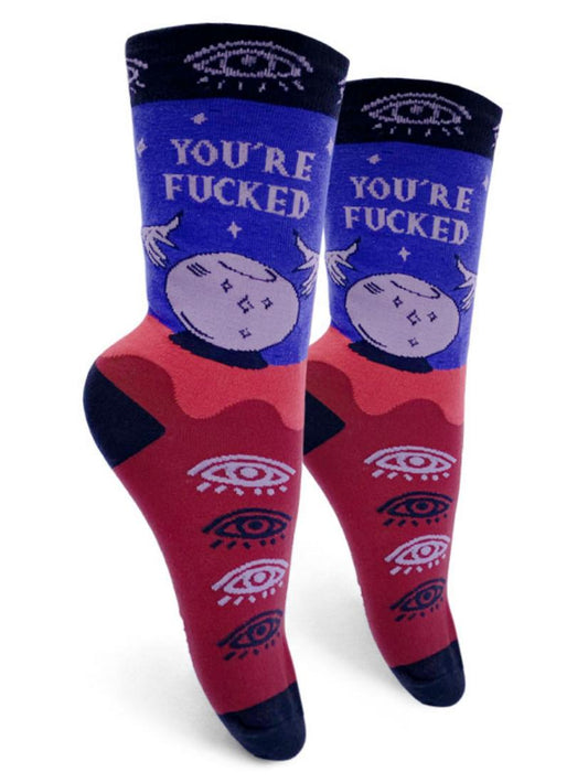 You’re Fucked Women's Crew Socks-Apparel > Apparel & Accessories > Clothing > Underwear & Socks-Quinn's Mercantile