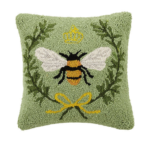 Bee Hooked Pillow-Textiles > Home & Garden > Decor > Throw Pillows-Quinn's Mercantile