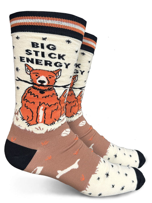 Big Stick Energy Men's Crew Socks-Men's Gifts > Apparel & Accessories > Clothing > Underwear & Socks-Quinn's Mercantile
