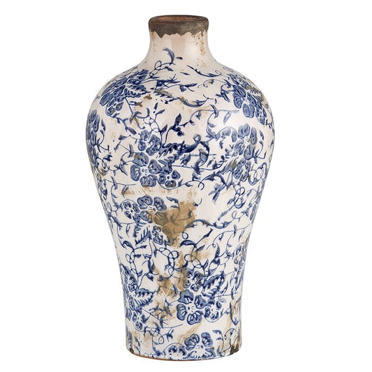 Blue and White Tapered Vases-For the Home > Home & Garden > Decor > Vases-8" Dark Blue-Quinn's Mercantile