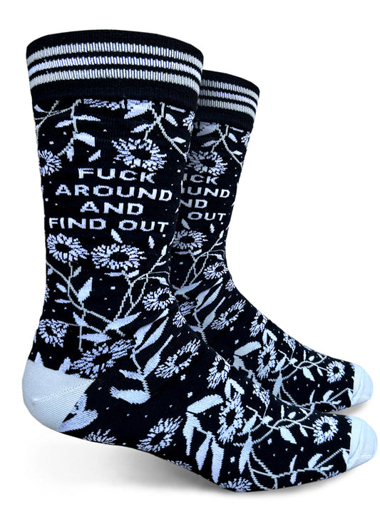 Fuck Around and Find Out Men's Socks-Men's Gifts > apparel & Accessories > Clothing > Underwear & Socks > socks-Quinn's Mercantile