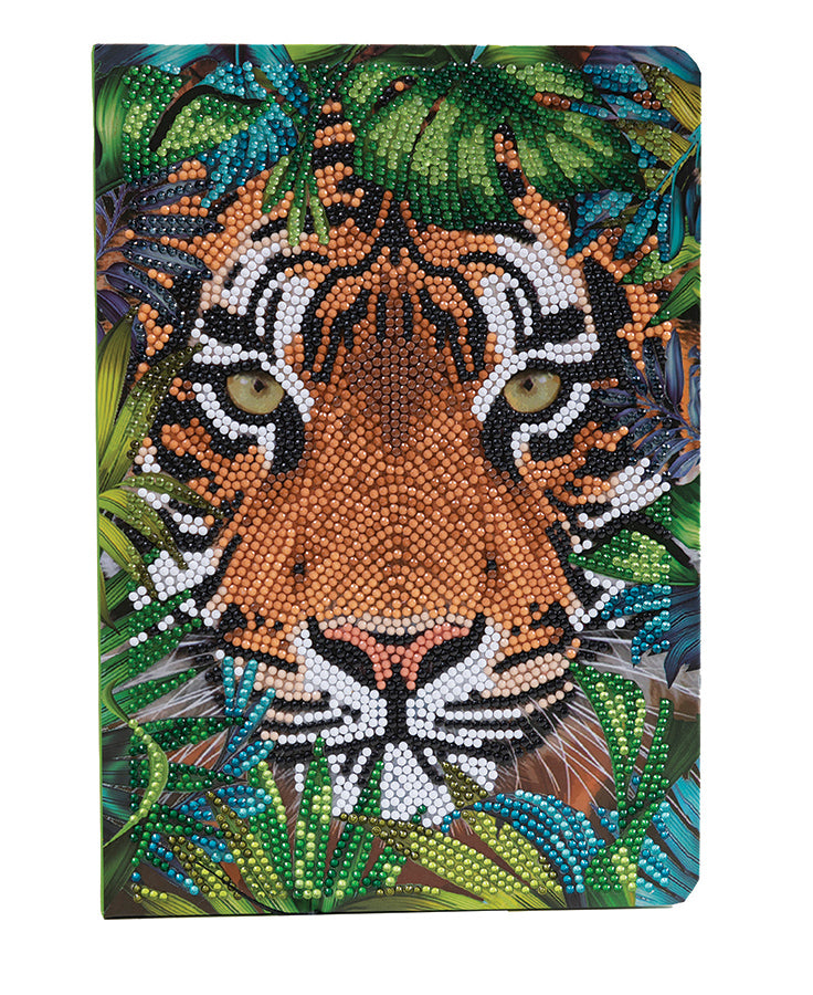 Crystal Art Notebook Kit Tiger in the Forest-Arts & Entertainment > Hobbies & Creative Arts > Arts & Crafts > Art & Craft Kits-Quinn's Mercantile