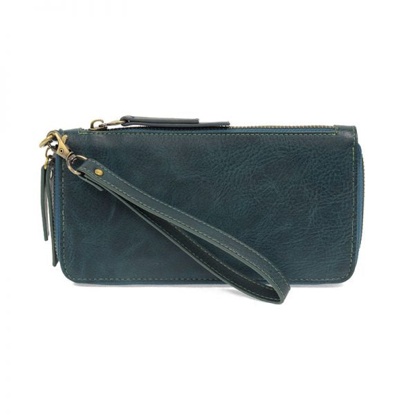 Chloe Zipper Wallet-Apparel & Accessories > Handbag & Wallet Accessories-Dark Turquoise-Quinn's Mercantile