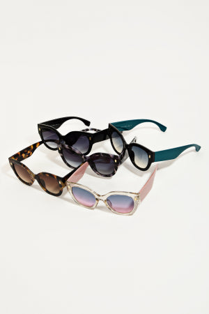 Retro Gold Accent Sunglasses-Apparel & Accessories > Clothing Accessories > Sunglasses-Quinn's Mercantile