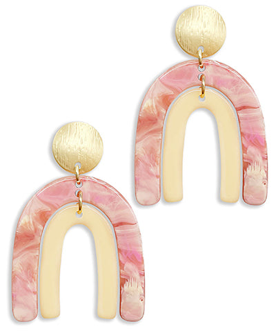 Double Arch Dangle Earrings-Jewelry > Apparel & Accessories > Jewelry > Earrings-Quinn's Mercantile