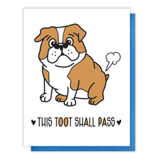 Funny Toot Bulldog Card-Greeting and Notecards > Gifts > Arts & Entertainment > Party & Celebration > Gift Giving > Greeting & Note Cards-Quinn's Mercantile