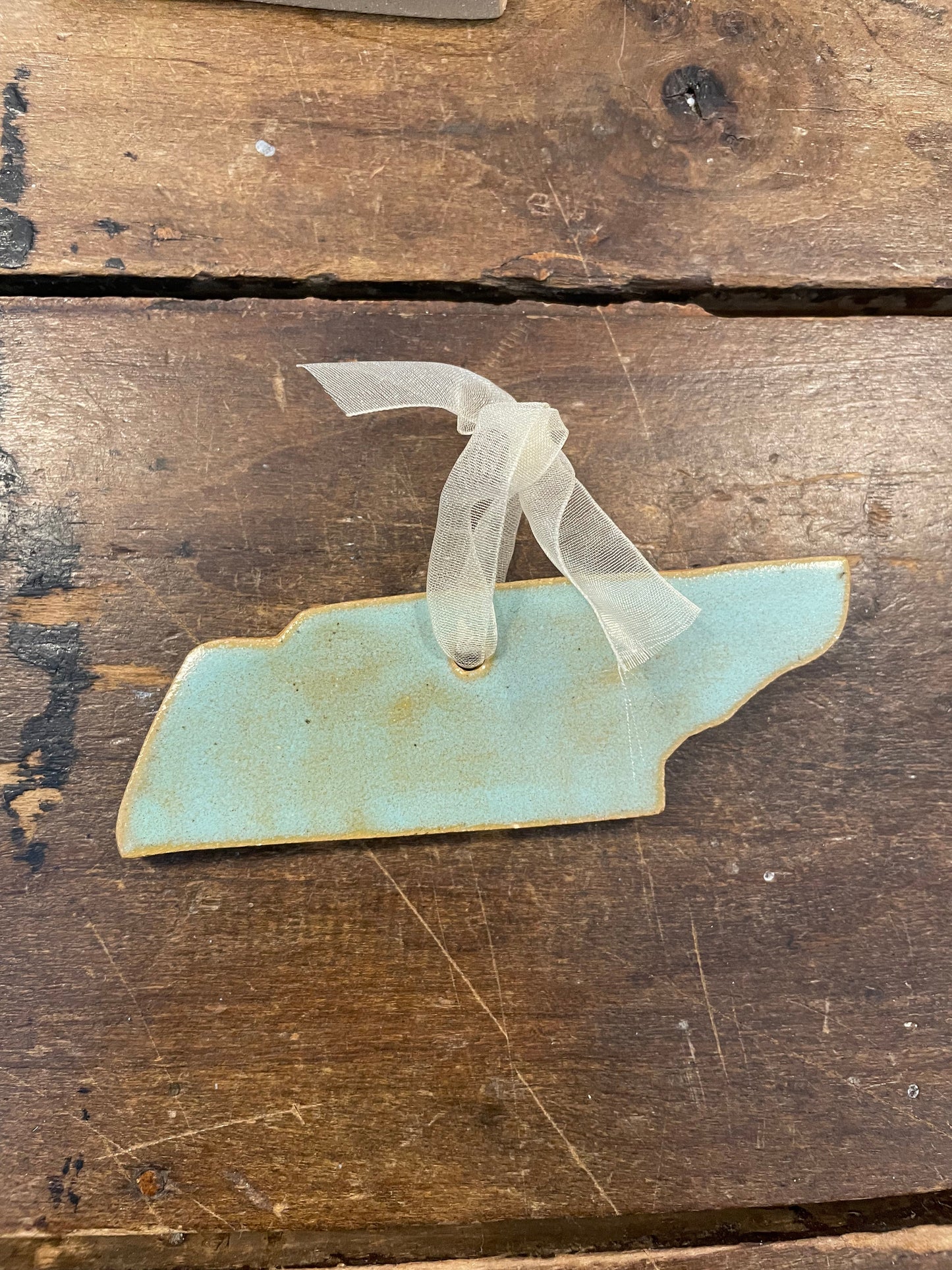 Hand Crafted Tennessee Ceramic Ornament-Gift > Home & Garden > Decor > Seasonal & Holiday Decorations > Holiday Ornaments-Aqua-Quinn's Mercantile