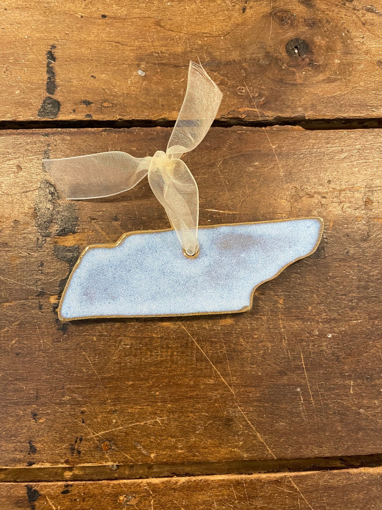 Hand Crafted Tennessee Ceramic Ornament-Gift > Home & Garden > Decor > Seasonal & Holiday Decorations > Holiday Ornaments-Periwinkle-Quinn's Mercantile