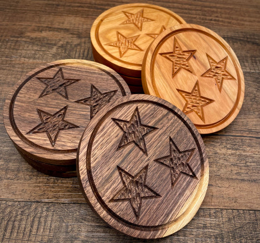 Handcrafted Tennessee Tri Star Magnet-handmade > Home & Garden > Kitchen & Dining > Barware > Coasters-Quinn's Mercantile