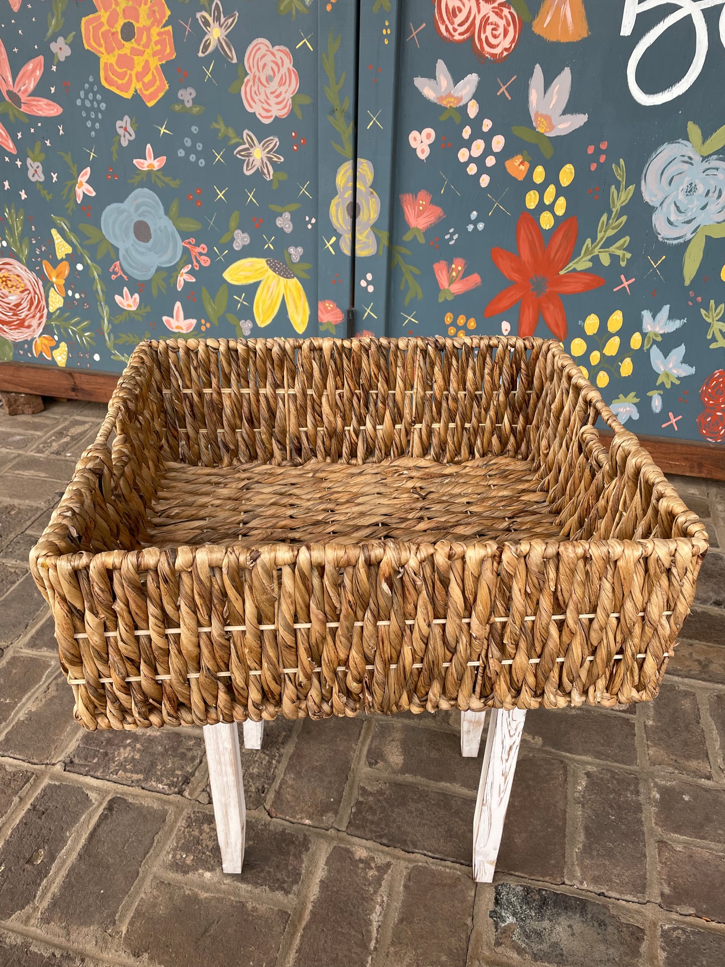 Large Woven Rectangular Basket-storage > Home & Garden > Decor > Baskets-Quinn's Mercantile