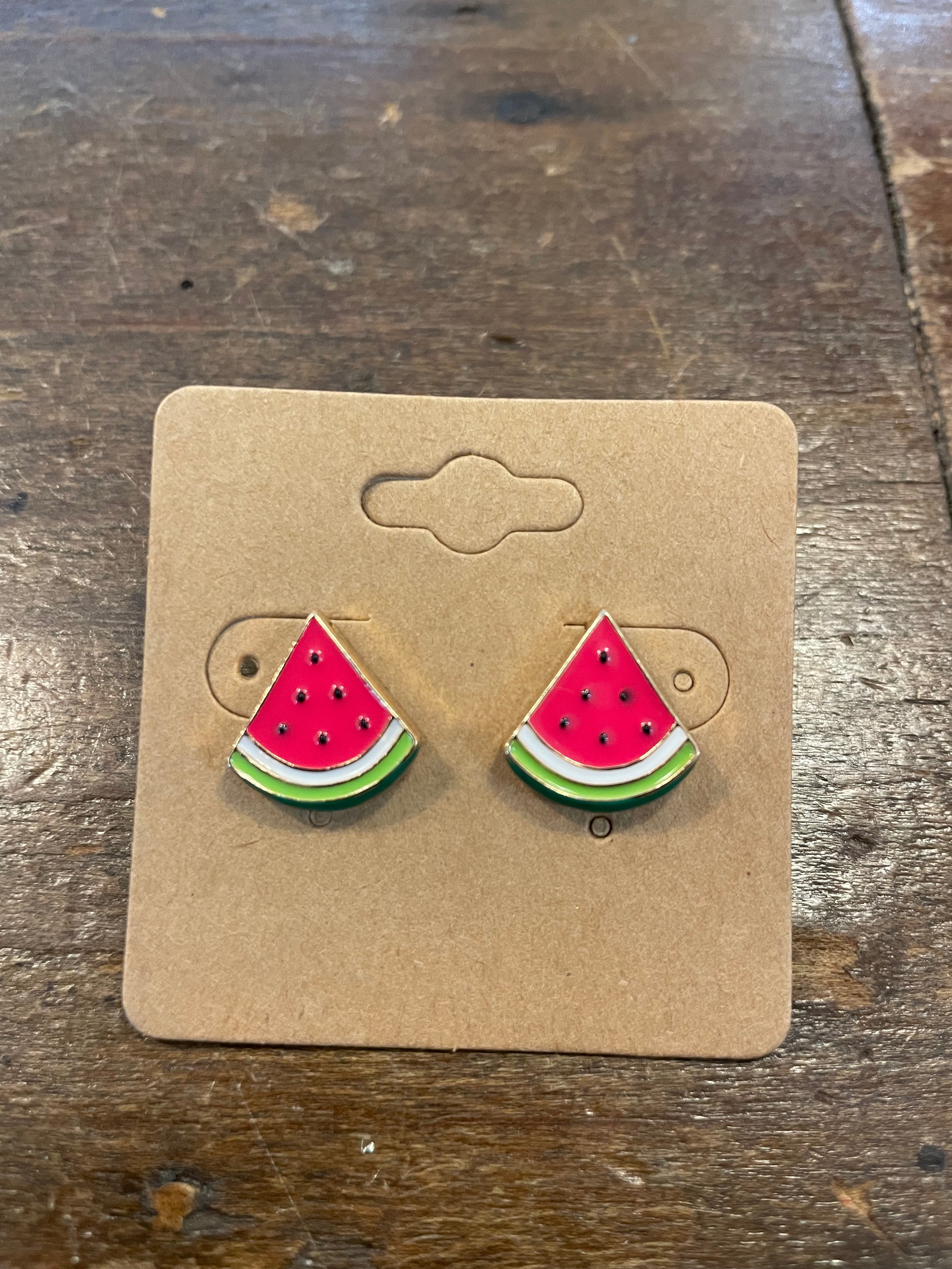 Watermelon Stud Earrings-Jewelry > Apparel & Accessories > Jewelry > Earrings-Quinn's Mercantile