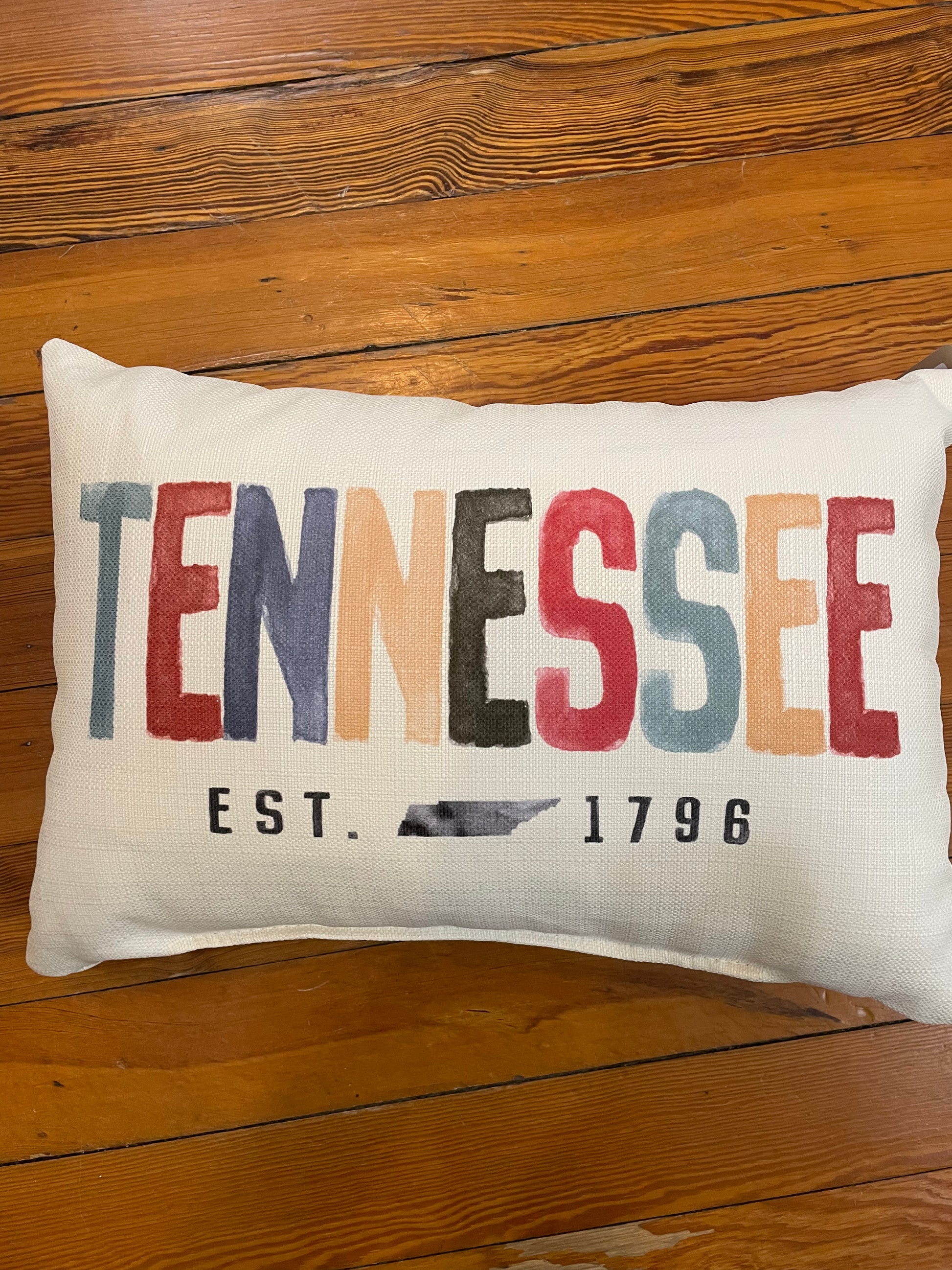 Tennessee Multicolored Pillow-Textiles > Home & Garden > Decor > Throw Pillows-Quinn's Mercantile