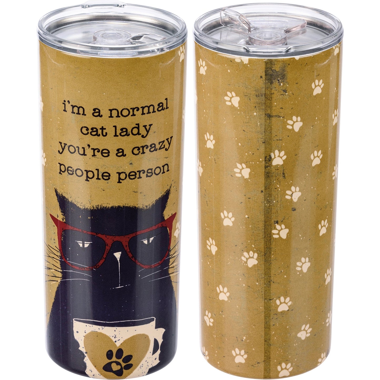 I'm a Normal Cat Lady Coffee Tumbler-Furry Friends > 2169 - Home & Garden > Kitchen & Dining > Tableware > Drinkware > Mugs-Quinn's Mercantile