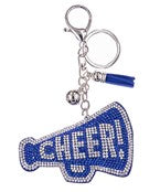 Cheer Megaphone Key Chain-apparel & Accessories > Handbag & Wallet Accessories > Keychains-Blue-Quinn's Mercantile