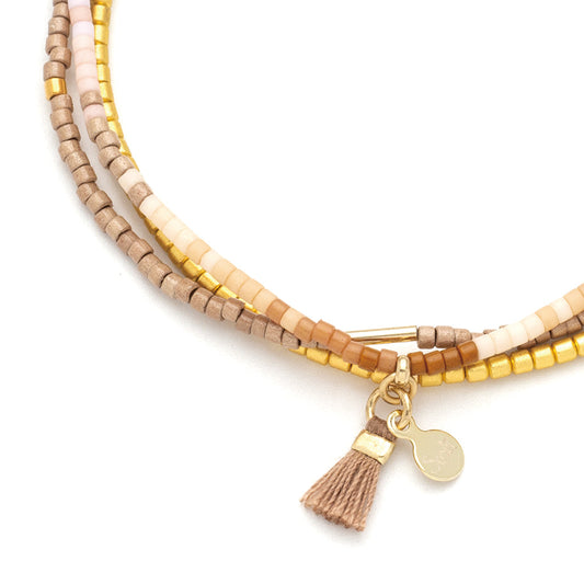 Desert Gold Miyuki Bracelet-Apparel & Accessories > Jewelry > Bracelets-Quinn's Mercantile