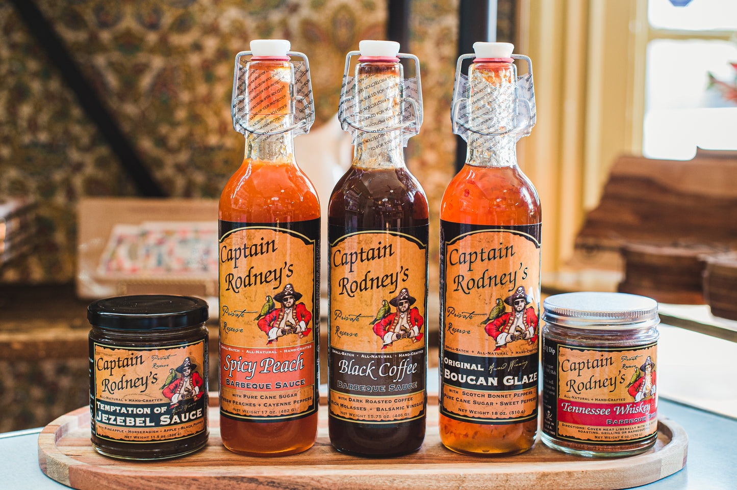 Spicy Peach Barbeque Boucan Sauce - Captain Rodney's Private Reserve-Food, Beverages & Tobacco > Food Items > Condiments & Sauces-Quinn's Mercantile