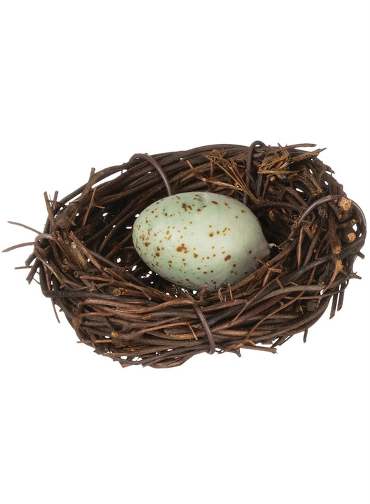 Mini Nest with Eggs-Floral Spring-Quinn's Mercantile