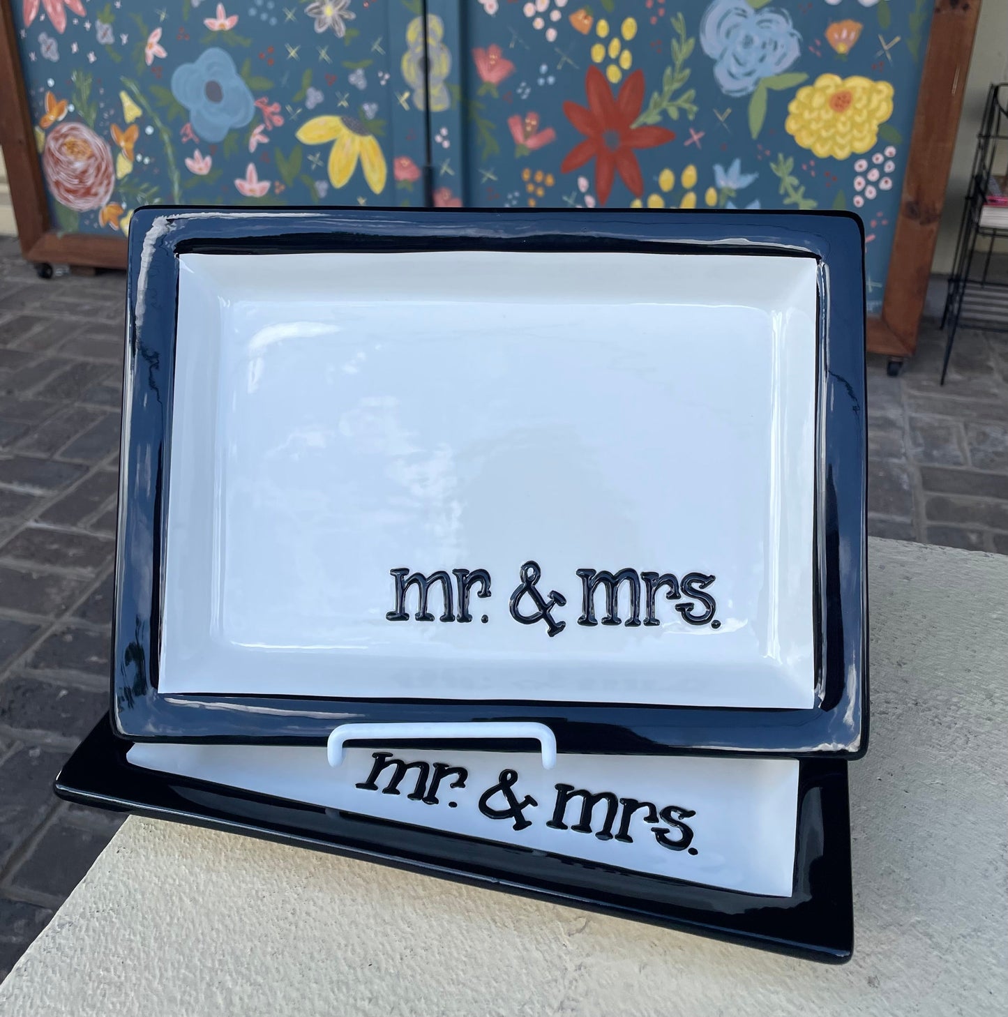 Mr and Mrs Tray Black and White Tray-For the Home > Home & Garden > Decor > Decorative Trays-Quinn's Mercantile