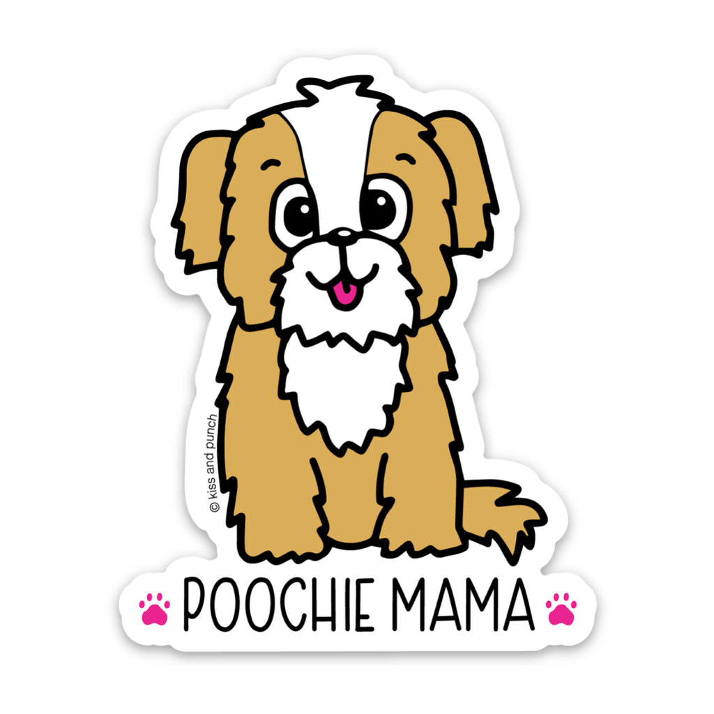 Poochie Mama Dog Sticker-Decorative Stickers > Arts & Entertainment > Hobbies & Creative Arts > Arts & Crafts > Art & Crafting Materials > Embellishments & Trims > Decorative Stickers-Quinn's Mercantile
