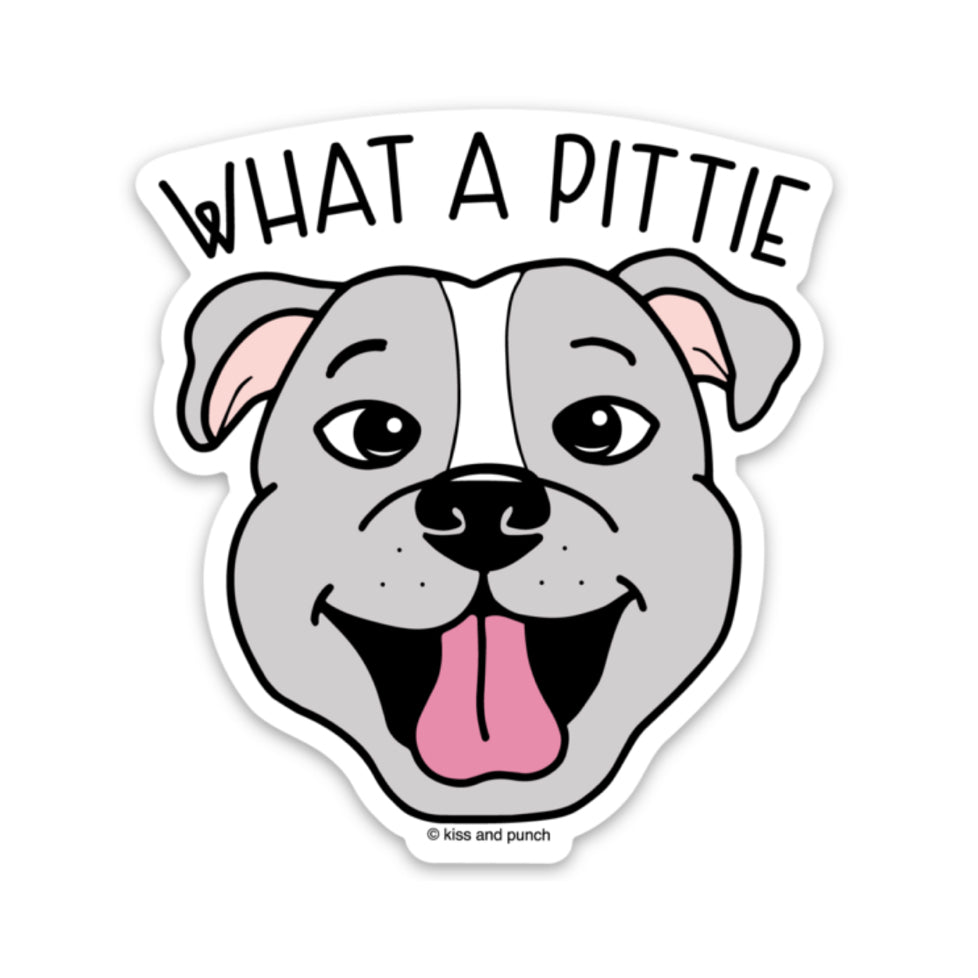 What a Pittie Dog Sticker-Decorative Stickers > Arts & Entertainment > Hobbies & Creative Arts > Arts & Crafts > Art & Crafting Materials > Embellishments & Trims > Decorative Stickers-Quinn's Mercantile