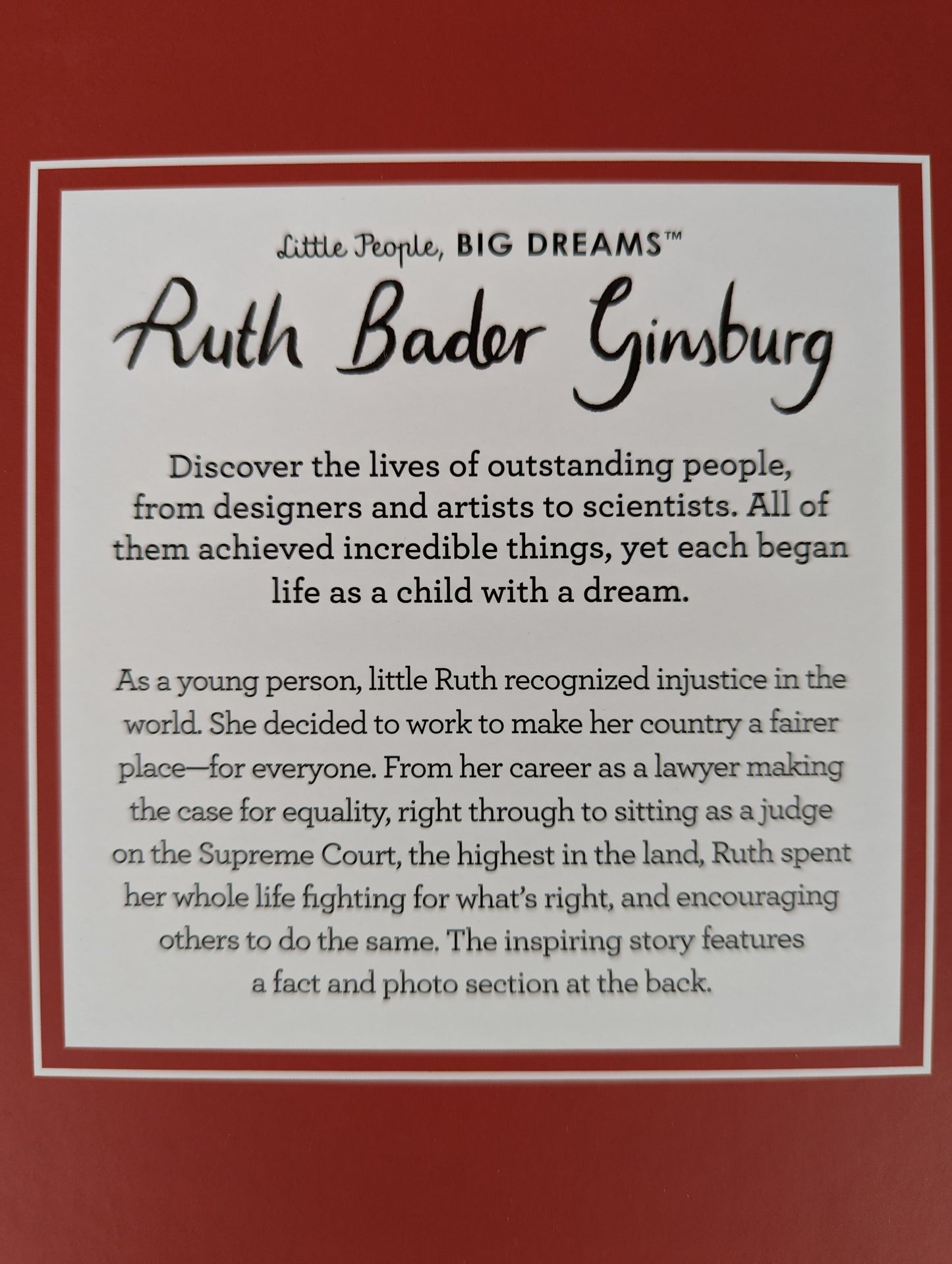 Ruth Bader Ginsburg-Quinn's Library > Books > Print Books-Quinn's Mercantile