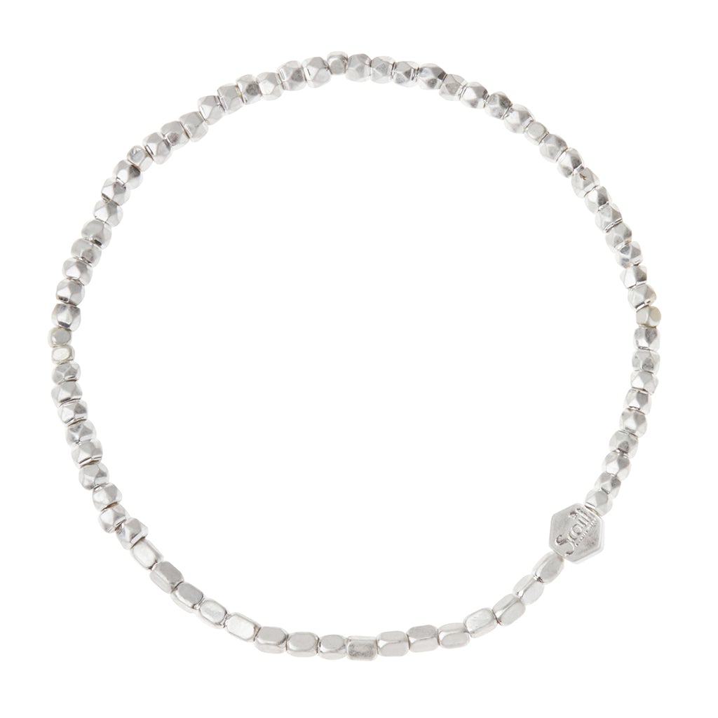 Silver Mini Metal Stacking Bracelet-Apparel & Accessories > Jewelry > Bracelets-Quinn's Mercantile