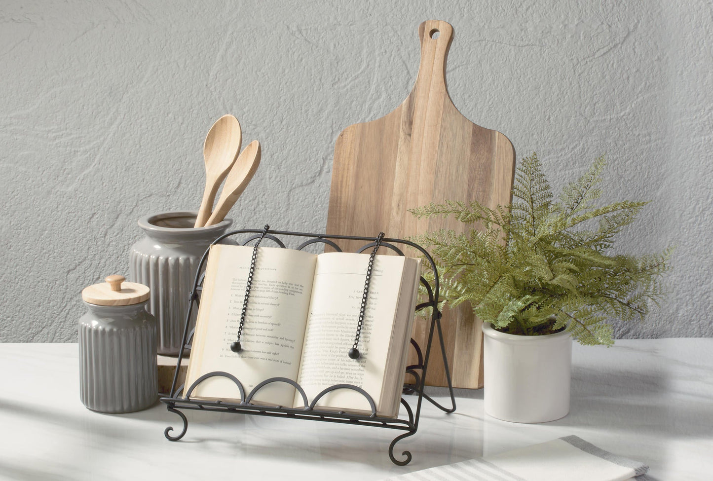 Scalloped Cookbook Stand-Kitchen > Book Accessories > Book Stands & Rests-Quinn's Mercantile