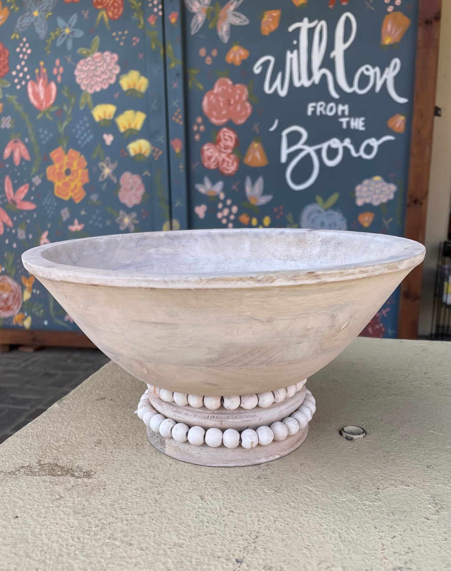 Unfinished Wooden Pedestal Bowl-Tableware > Home & Garden > Decor > Decorative Bowls-Quinn's Mercantile