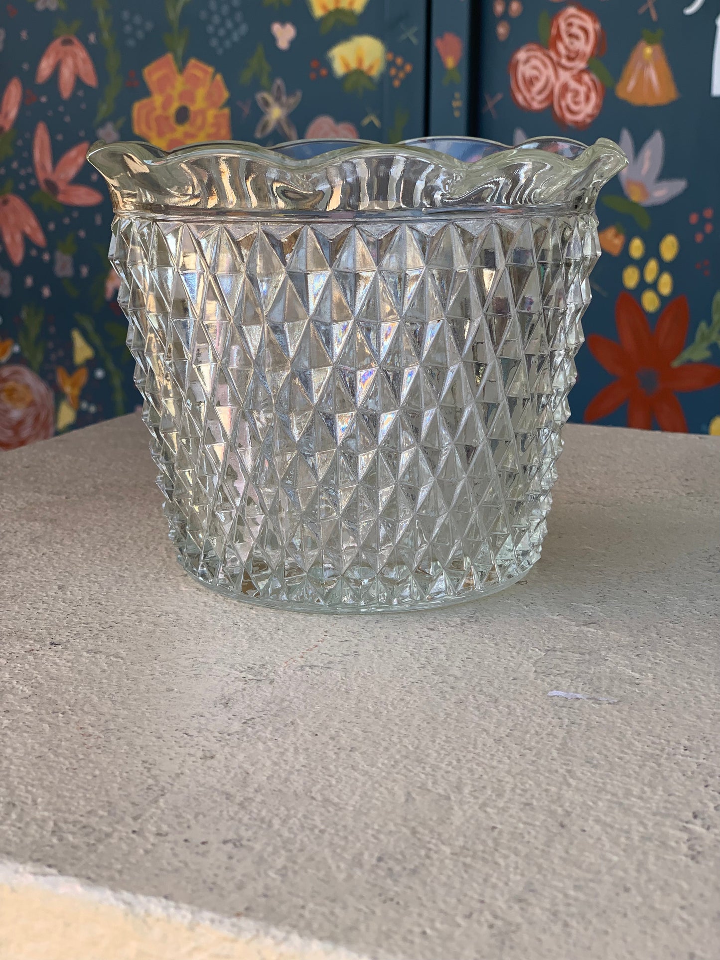 Vintage Glass Ice Bucket-Home & Garden > Kitchen & Dining > Barware-Quinn's Mercantile