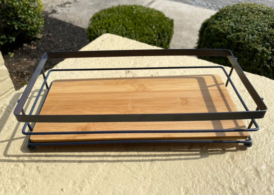 Wood and Metal Tray-For the Home-Quinn's Mercantile