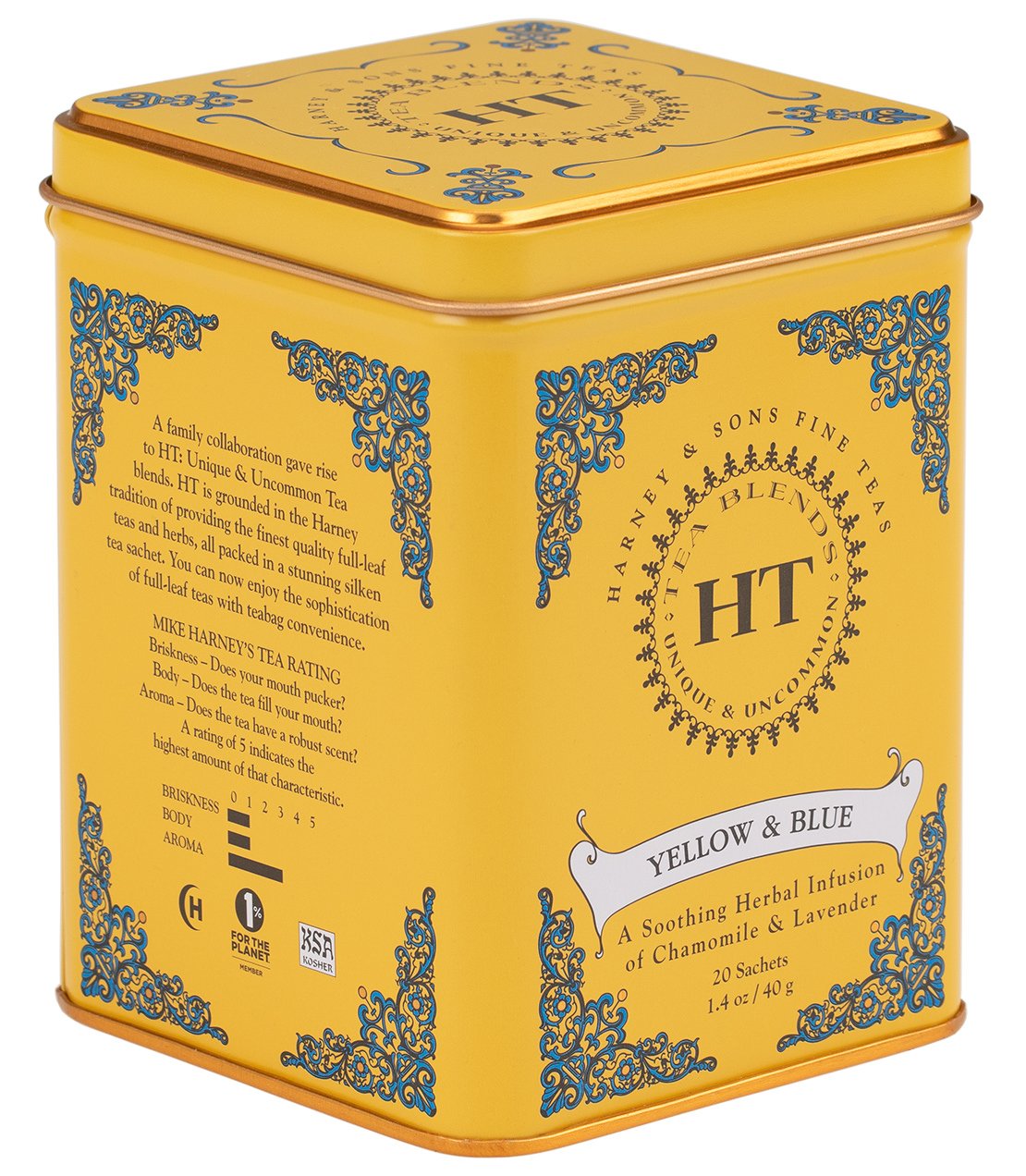 Yellow and Blue Harney and Sons Teas-Foodie > Food, Beverages & Tobacco > Beverages > Tea & Infusions-Quinn's Mercantile