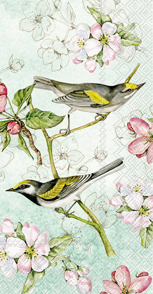 Birds Symphony Paper Guest Towels-Textiles > Home & Garden > Household Supplies > Household Paper Products > Paper Napkins-Quinn's Mercantile