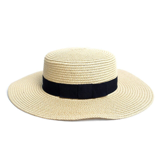 Flat Top Wide Brim Women's Hat-Apparel > Apparel & Accessories > Clothing Accessories > Hats-High Gold-Quinn's Mercantile