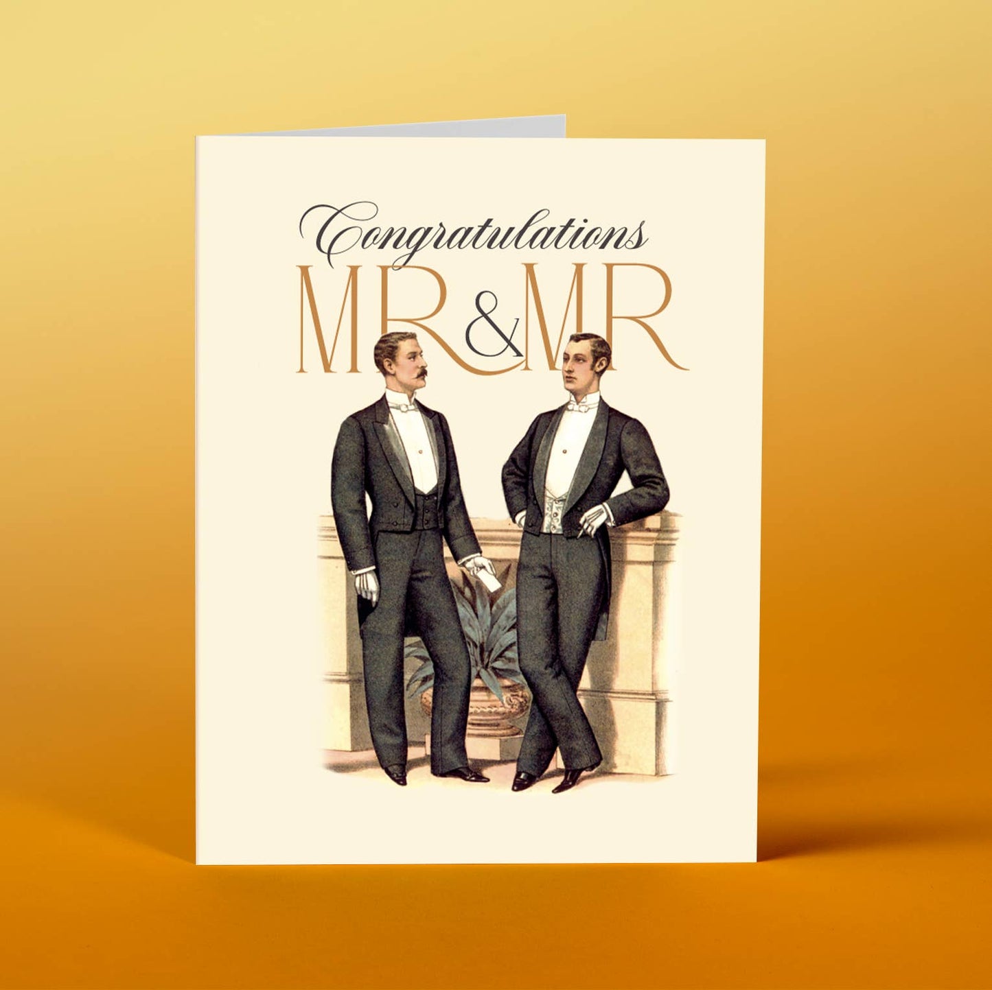 Mr and Mr Congratulations Greeting Card-greeting cards > Arts & Entertainment > Party & Celebration > Gift Giving > Greeting & Note Cards-Quinn's Mercantile