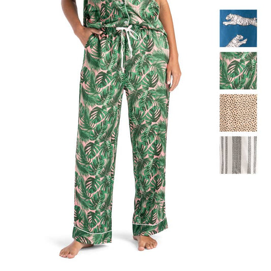 Aloha Satin Pajama Pants-Apparel & Accessories > Clothing > Sleepwear & Loungewear > Pajamas-Quinn's Mercantile