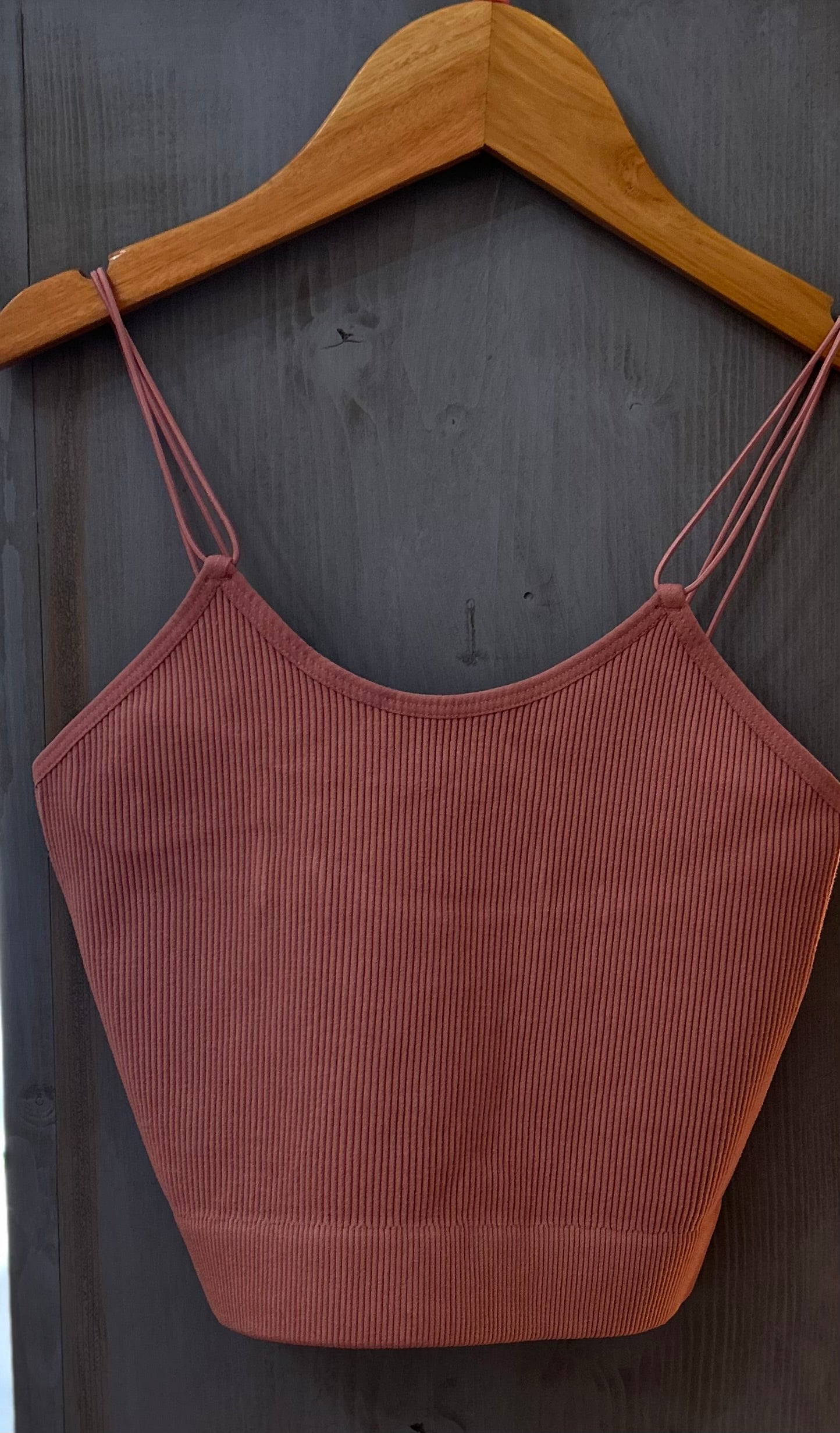 Ribbed Seamless Cropped Cami-Apparel Apparel & Accessories > Clothing > Underwear & Socks > Bras-Quinn's Mercantile