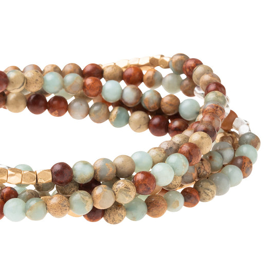 Aqua Terra Stone Wrap-Jewelry > Apparel & Accessories > Jewelry > Necklaces-Quinn's Mercantile
