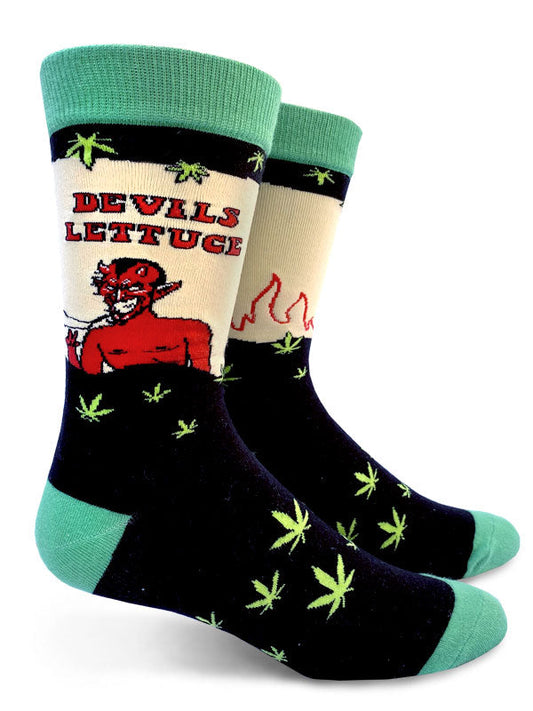 Devil's Lettuce Men's Crew Socks-Men's Gifts > Apparel & Accessories > Clothing > Underwear & Socks-Quinn's Mercantile