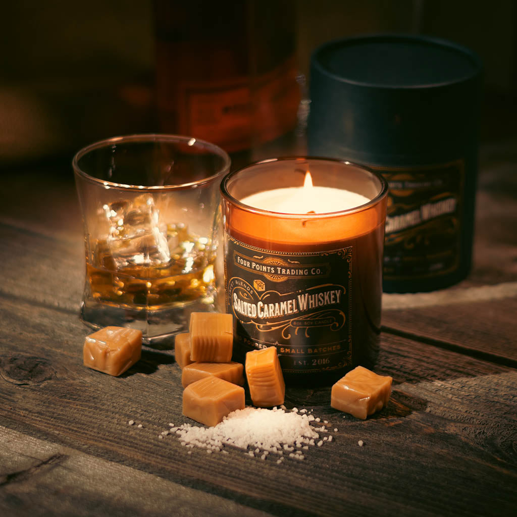 Salted Caramel Whiskey Candle-Candles > Home & Garden > Decor > Home Fragrances > Candles-Quinn's Mercantile