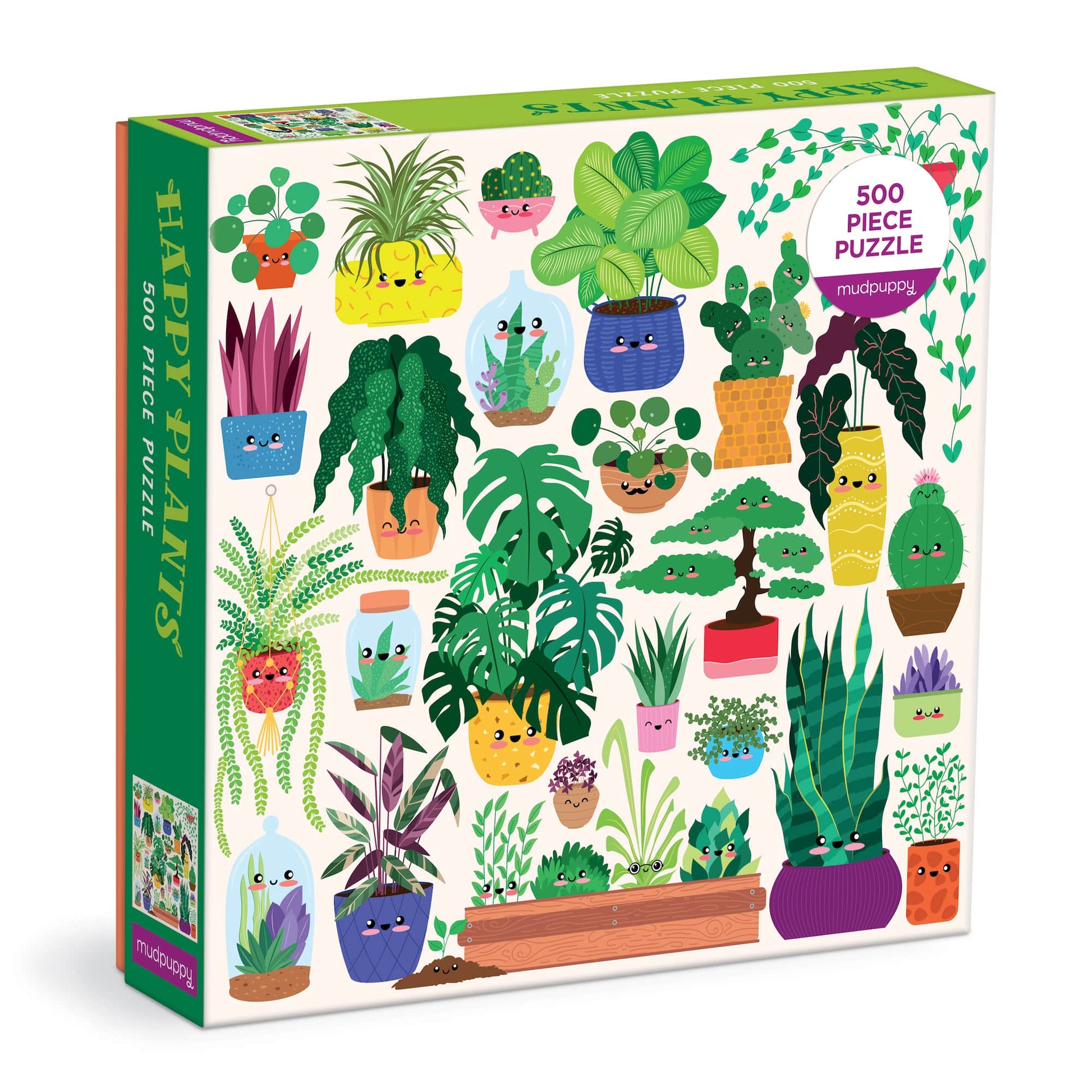 Happy Plants 500 Piece Family Puzzle-Toys & Games > Puzzles > Jigsaw Puzzles-Quinn's Mercantile